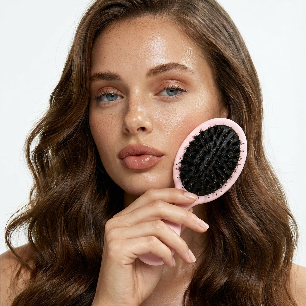 Mini Boar Bristle Hairbrush No.2