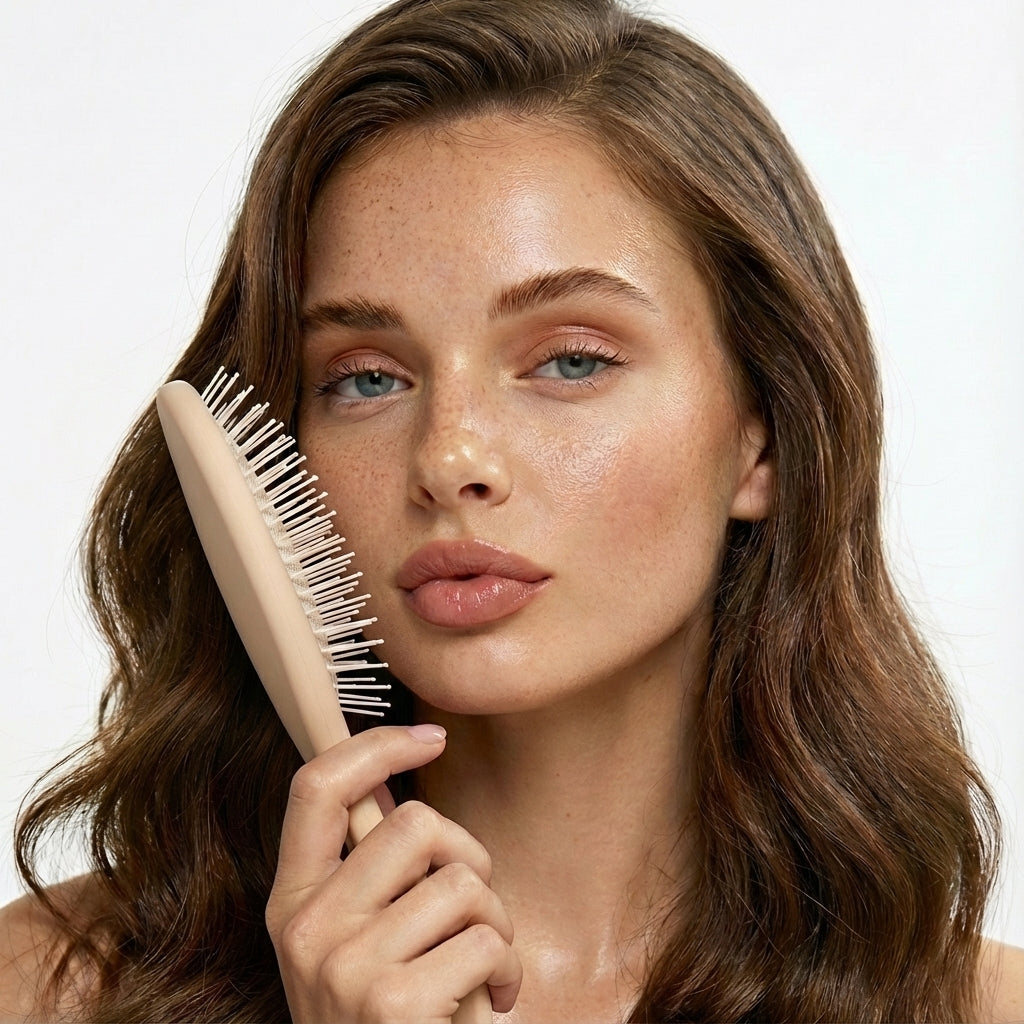 Beige Wet Detangler Hairbrush
